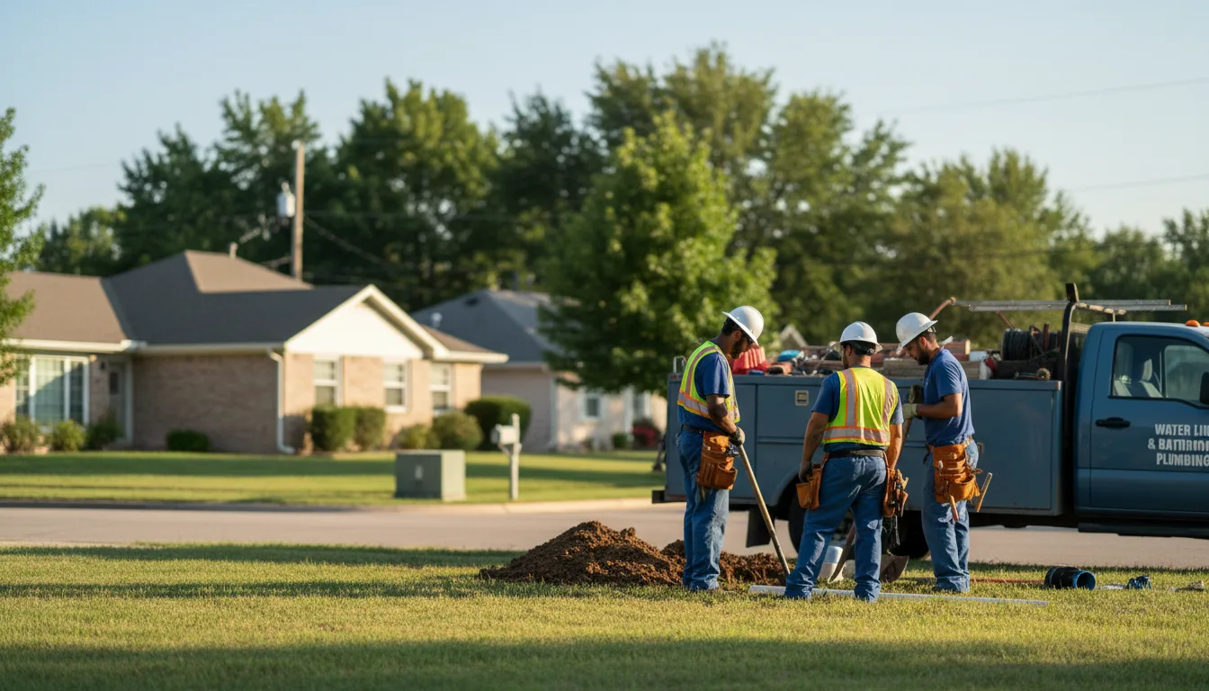 Residential water line and bathroom plumbing service in Fairfield, AL